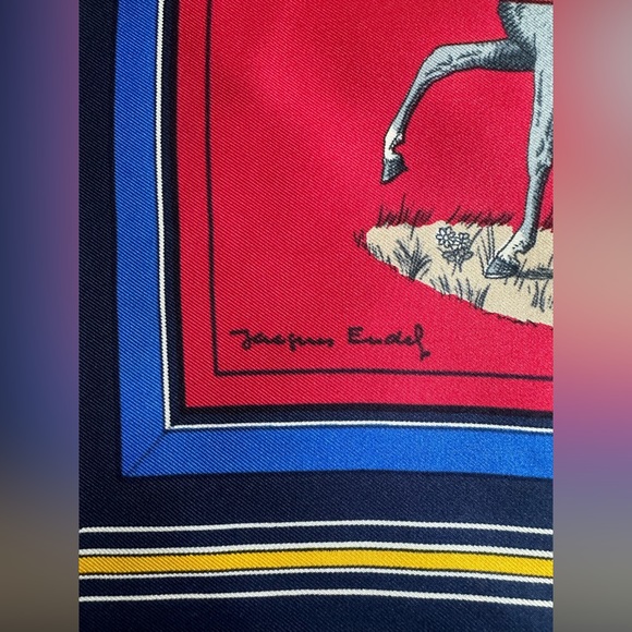 HERMES Silk Scarf Equestrian Design - 35” x 35” - Picture 6 of 16